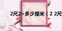 2尺2=多少厘米(2 2尺是多少厘米)
