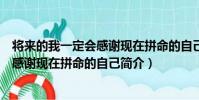 將來的我一定會感謝現在拼命的自己(關于將來的我一定會感謝現在拼命的自己簡介)