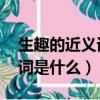 生趣的近義詞是什么 標準答案（生趣的近義詞是什么）
