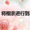 將相親進行到底（關于將相親進行到底簡介）