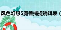 風色幻想5魔獸捕捉誘餌表(風色幻想5魔獸)