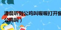 清晨聽到公雞叫喔喔打開窗戶迎接(清晨聽到公雞叫)