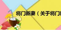 將門新妻(關于將門新妻簡介)