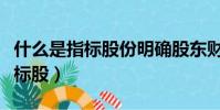 什么是指標股份明確股東財富變化(什么是指標股)