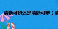 清晰可辨還是清晰可辯(清晰可辨的意思)