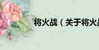 將火戰(關于將火戰簡介)