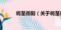 將至岳陽(關于將至岳陽簡介)
