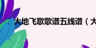 大地飛歌歌譜五線譜(大地飛歌歌譜)