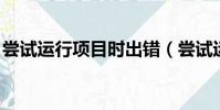嘗試運行項目時出錯(嘗試運行 時發生意外)
