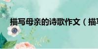 描寫母親的詩歌作文(描寫母親的詩歌)