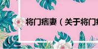將門痞妻(關于將門痞妻簡介)