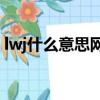 lwj什么意思網絡用語（lj什么意思網絡用語）