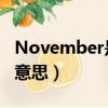 November是什么意思?（november是什么意思）