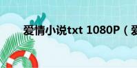 愛情小說txt 1080P(愛情小說txt)