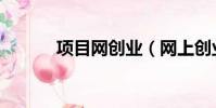 項目網創業(網上創業好項目)