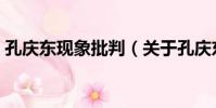 孔慶東現象批判(關于孔慶東現象批判介紹)