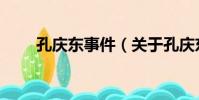 孔慶東事件(關于孔慶東事件介紹)