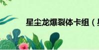 星塵龍爆裂體卡組(星爆卡組)