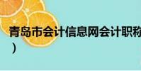 青島市會計信息網會計職稱(青島市會計信息)