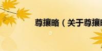 尊攘略(關于尊攘略簡介)