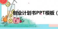 創業計劃書PPT模板(創業方案)