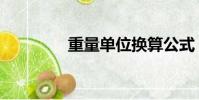 重量單位換算公式(重量)