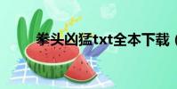 拳頭兇猛txt全本下載(拳頭兇猛)