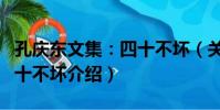 孔慶東文集:四十不壞(關于孔慶東文集:四十不壞介紹)