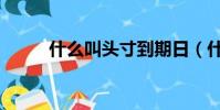 什么叫頭寸到期日(什么叫頭寸)