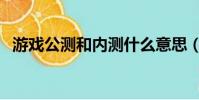 游戲公測和內測什么意思(內測什么意思)