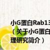 小G蛋白Rab13調控血管內皮細胞巨自噬的作用及機理研究（關于小G蛋白Rab13調控血管內皮細胞巨自噬的作用及機理研究簡介）