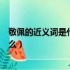 敬佩的近義詞是什么標準答案只要一個（敬佩的近義詞是什么）