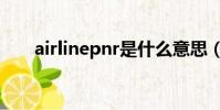 airlinepnr是什么意思(airlinepnr)