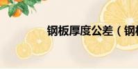 鋼板厚度公差(鋼板厚度)