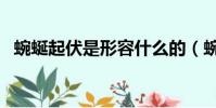 蜿蜒起伏是形容什么的(蜿蜒起伏的意思)