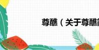 尊醮(關于尊醮簡介)