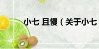 小七 且慢(關于小七 且慢簡介)
