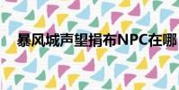 暴風城聲望捐布NPC在哪(暴風城聲望)