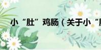 小“肚”雞腸(關于小“肚”雞腸簡介)