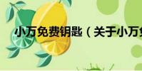 小萬免費鑰匙(關于小萬免費鑰匙簡介)