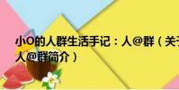 小O的人群生活手記:人@群(關于小O的人群生活手記:人@群簡介)