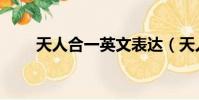 天人合一英文表達(天人合一英文)