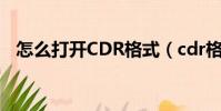 怎么打開CDR格式(cdr格式用什么打開)