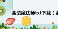 金裝魔法師txt下載(金裝魔法師)