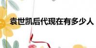 袁世凱后代現在有多少人(袁世凱后人)