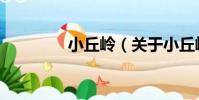 小丘嶺(關于小丘嶺簡介)