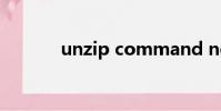 unzip command not found