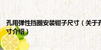 孔用彈性擋圈安裝鉗子尺寸(關于孔用彈性擋圈安裝鉗子尺寸介紹)