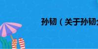 孫韌(關于孫韌介紹)