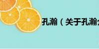 孔瀚(關于孔瀚介紹)